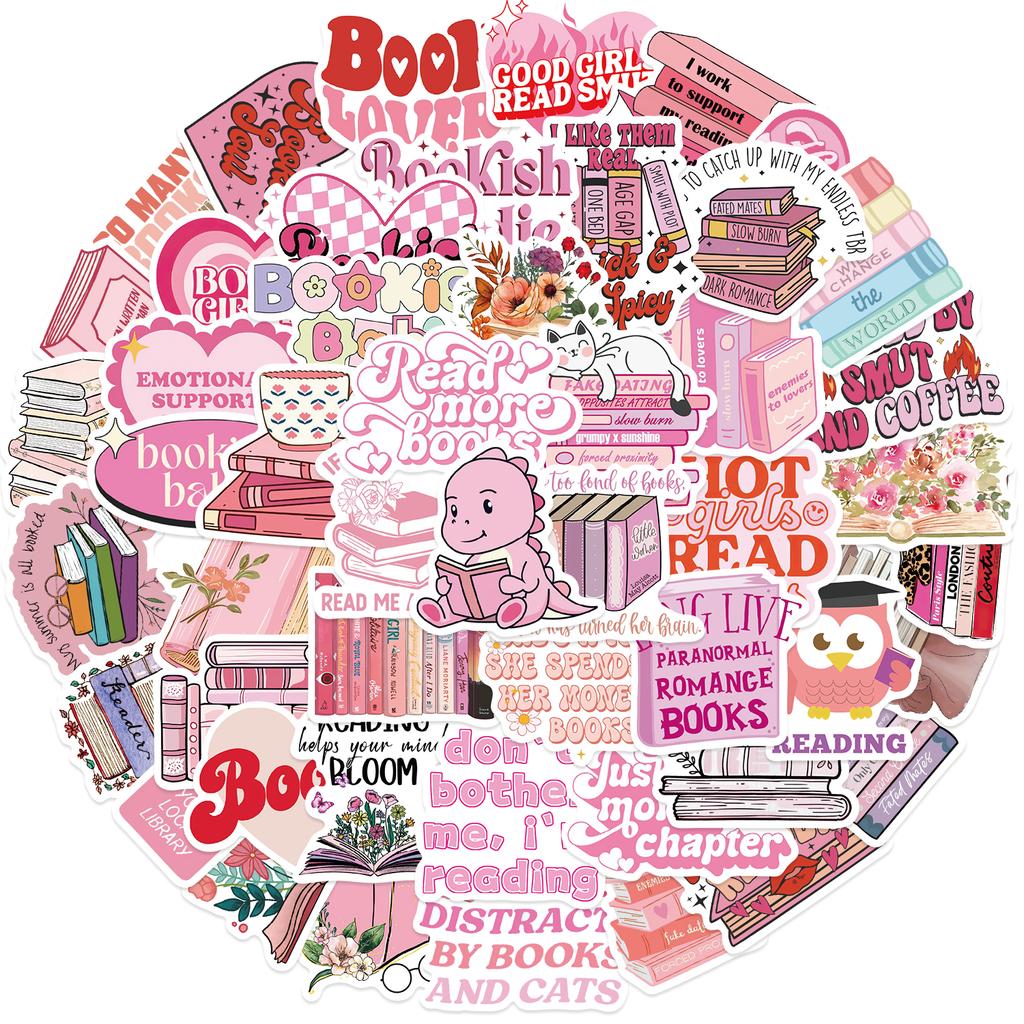 5052Pcs Bookish Reading Book Stickers Romance Reader For Students School Gifts Sticker Notebooks Diy Laptop Phone Bottle Kids