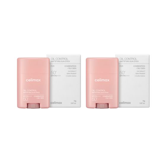 Celimax Oil Control Mattifying Sun Stick SPF50+ PA++++ 19g × 2 Packs
