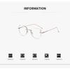 High Quality Frameless Pochromic Myopia Glasses All Titanium Ultra Light Cat Eye Anti Blue Light Glasses Diopter To -4.0