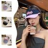 Female Summer Outdoor Sweet and Cool Girl Out Sports Sun Hat Men American Sweet and Cool Letter Embroidered Empty Top Hat