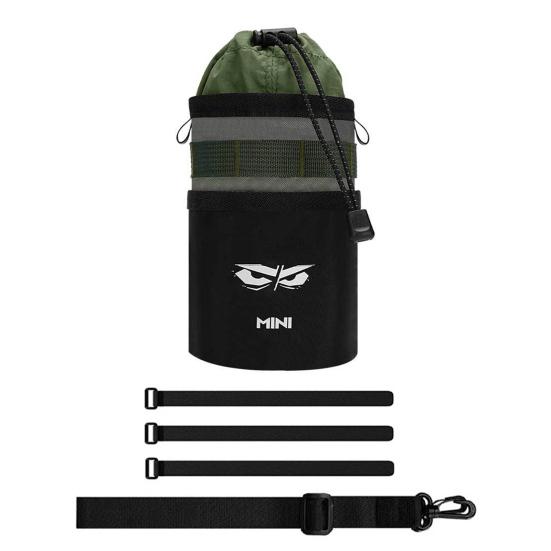 Bicycle Water Bottle Bag with Side Pockets MTB Mountain Road Bike Water Bottle Carrier Drawstring Pouch Cycling Accessories