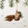 Simulated Squirrel Christmas Tree Ornament - Creative Holiday Decoration Pendant