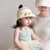 Lightweight Kids Cap Breathable Mesh Sunshade Hat Cute Large Brim Hat  Summer