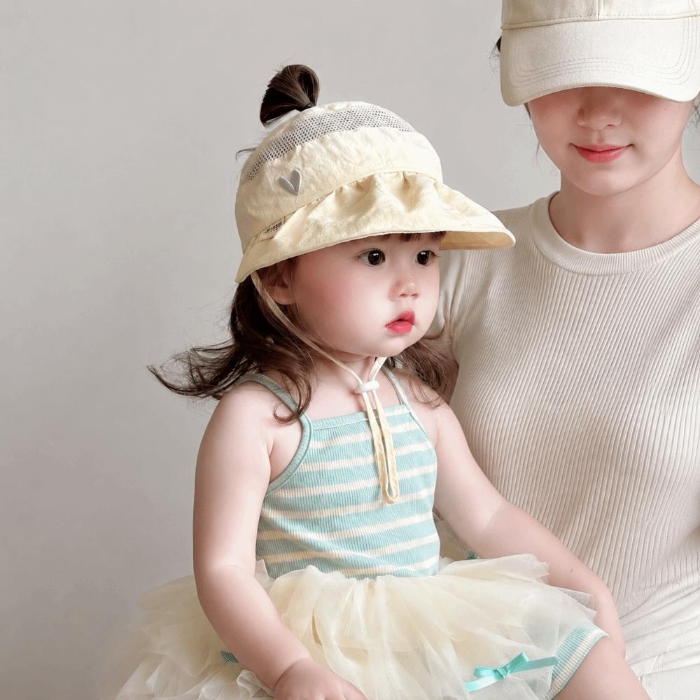 Lightweight Kids Cap Breathable Mesh Sunshade Hat Cute Large Brim Hat Summer