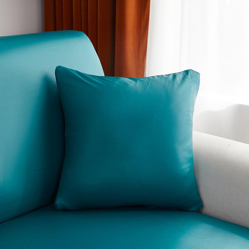 Pillow Cover 18x18 Inch Throw Faux Leather Pillow Covers, Square Modern Pillow Cases, PU Home Decorative Pillow Cushion Cover for Couch Sofa Chair Bed