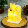 Resin Christmas Glowing Small House Cute Cartoon Table Decorations  New Year Decoration