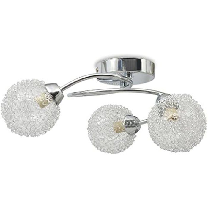 Ceiling Light - vidaXL - 3 G9 Bulbs - 120W - Metal - Modern