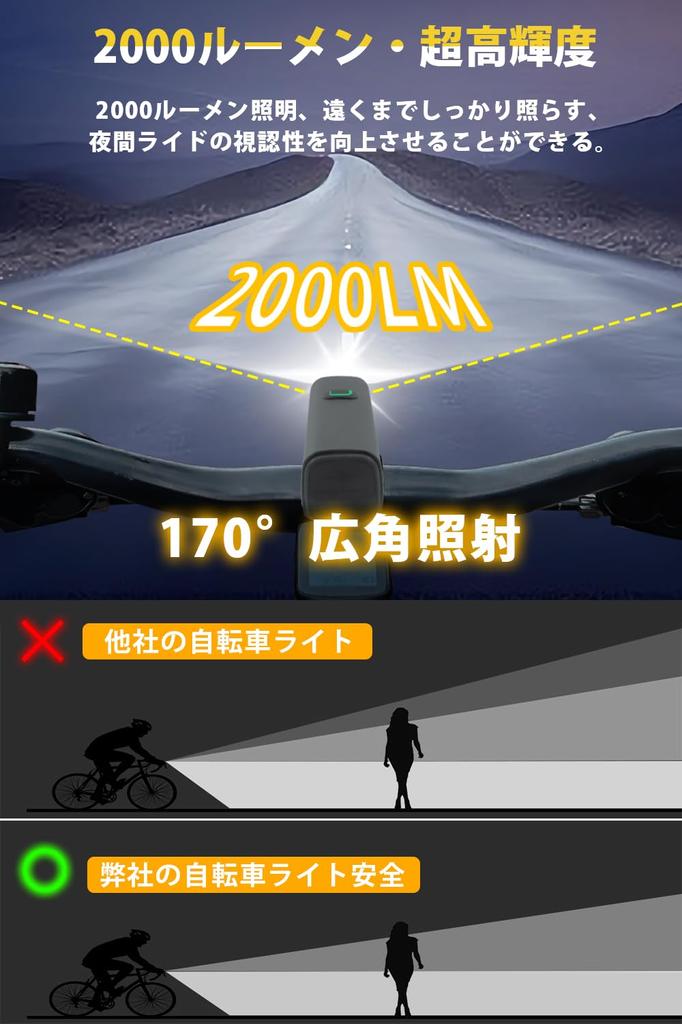 USB Rechargeable Bicycle Made of Aluminum IPX6 Easy to Install and Perfect for Commuting to School or Outdoor and Emergency Lighting with Japanese