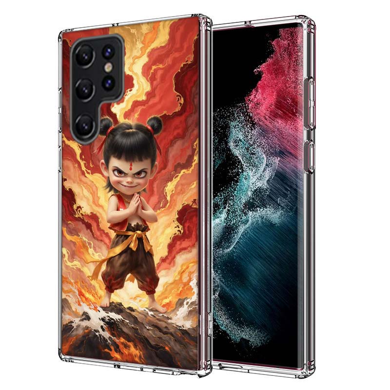 N-Nezha Anime Movie Capa Phone Case For Samsung S26 Ultra S25 Edge Galaxy S23 S21 S20 S24 FE S22 S10 Plus Cover Clear TPU Shell