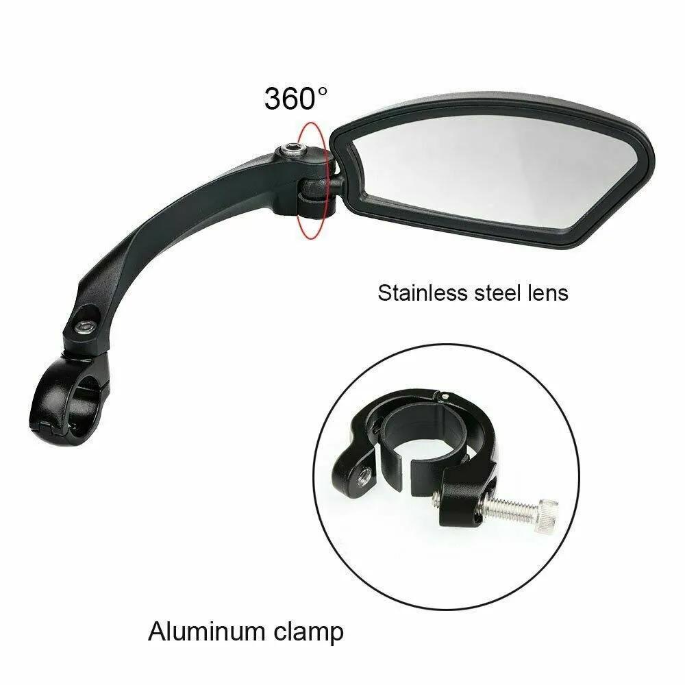 Bicycle Rearview Mirror 360 Degree Adjustable Bike Handlebar Rear View Mirror Cycling Accessories Bike Mirrors