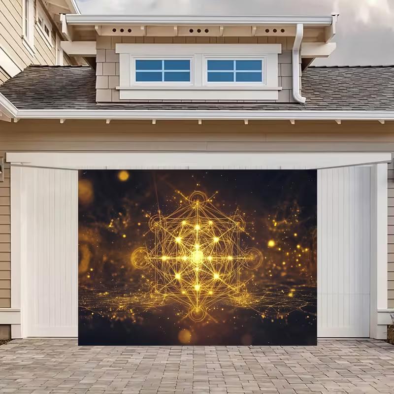 2D Metatrons Würfel Heilige Geometrie Hintergrund Spirituelles Fotoautomaten Banner