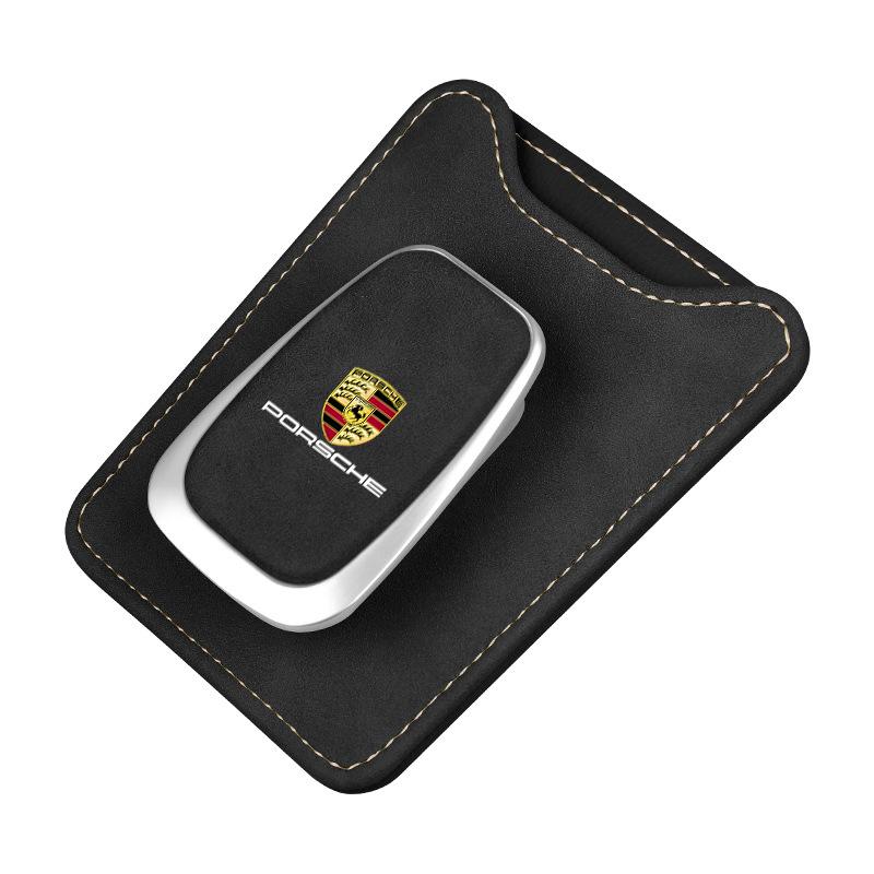

1PC Car Interior Glasses Clip Card Storage Holder For Porsche Panamera Carrera Macan Boxster Cayman Cayenne 911 Auto Accessories чёрный