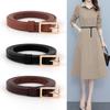 Minimalist Pu Leather Womens Thin Belt With Pin Buckle For Office And Casual Wear