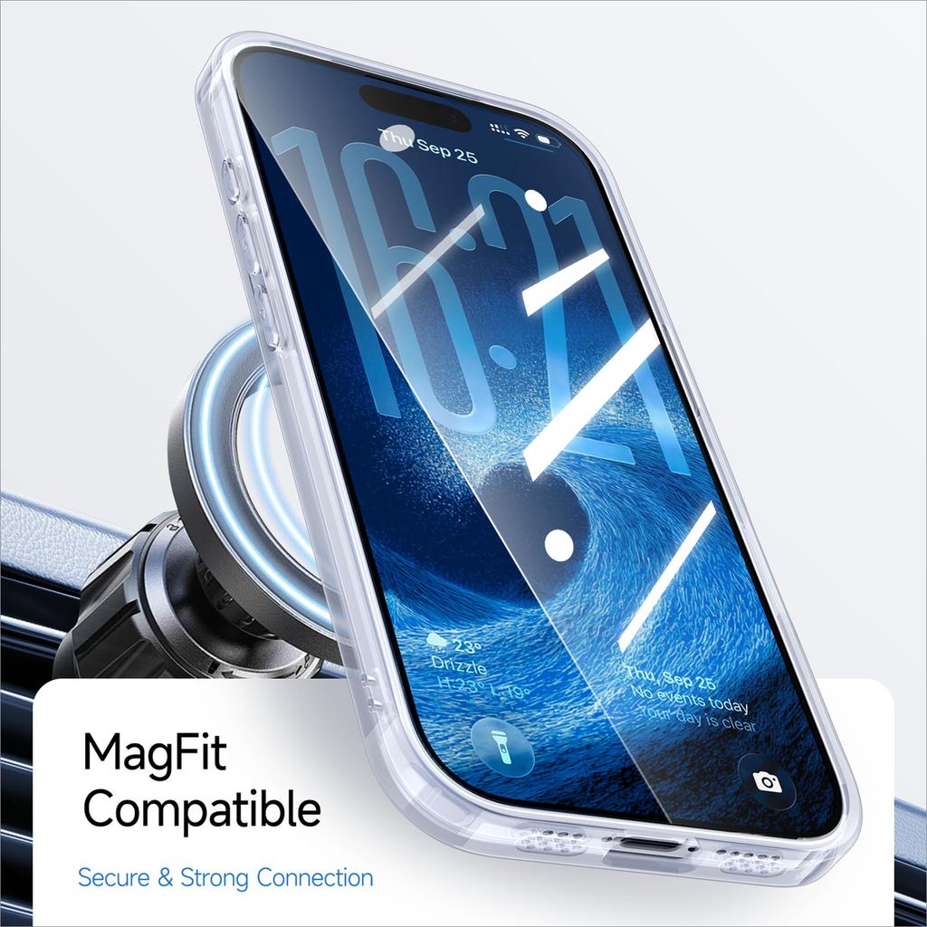 For iPhone 17 Case Skin-touch Acrylic + TPU Cover Compatible with MagSafe