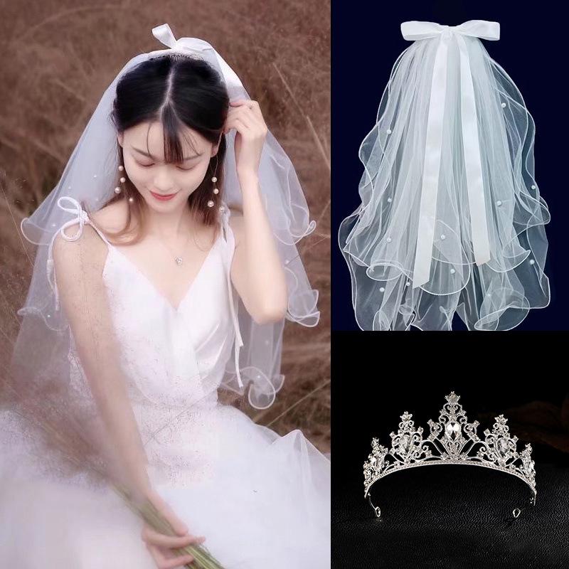 Feenwald Brautkopfschmuck Schleier Set - Perfekt für Hochzeit, Heiratsantrag oder standesamtliche Trauung.