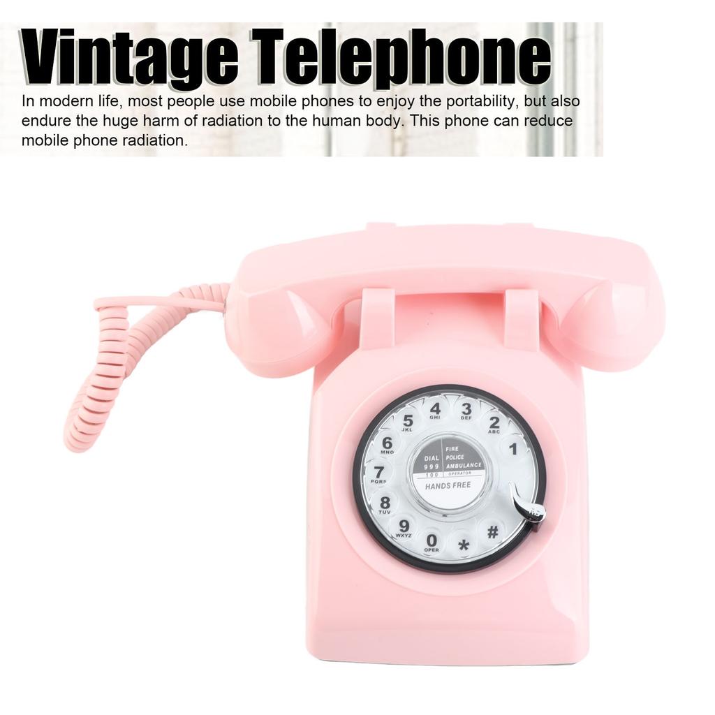 Old Fashioned Telephone Vintage Phone Retro Rotary Landline 60s Old Fashioned  Rotary  Wired Fixed Landline Telephone