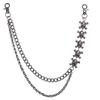 Gothic Skull Belt Chain Metal Hip Hop Double Layer Waist Accessory For Men Women