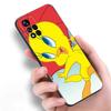 Yellow Cartoon Bird Black Silicone Phone Case For Xiaomi POCO X3 X4 NFC F4 GT F5 F6 M3 M4 M6 X5 X6 Pro 5G M5 C55 C65