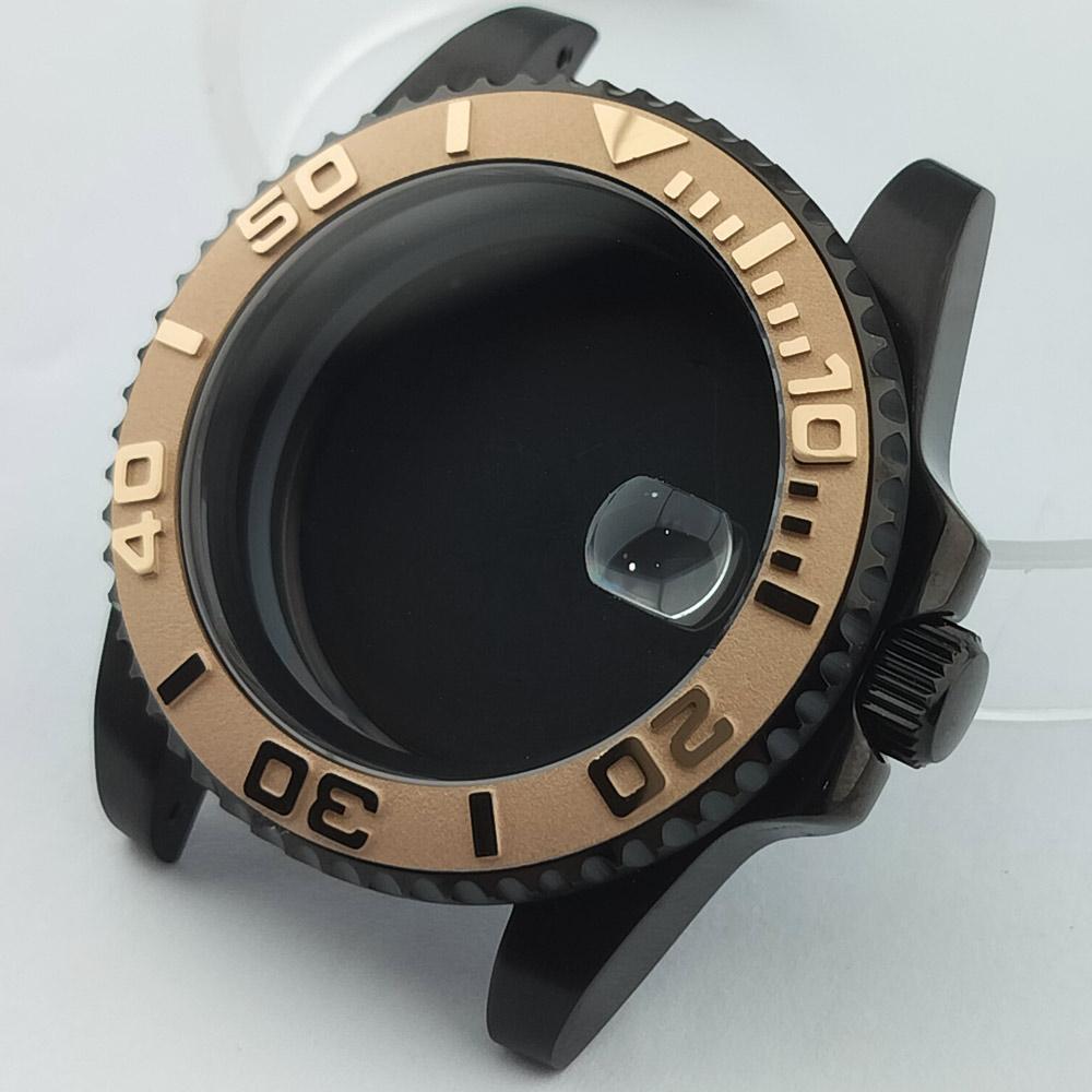 40mm Mechanical Watch Case for NH Series 35 36 38 Movement Yacht Design Style with Sapphire Crystal Watch Box Parts 7