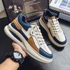 Mode 2025 Frühling Herren Low Top Dicksohlige Freizeitschuhe Color Blocking Design Modetrend Schuhe Bequem Rutschfest Klobige Sneaker