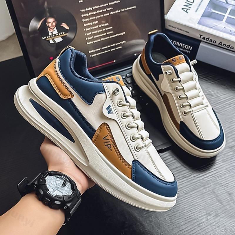 Mode 2025 Frühling Herren Low Top Dicksohlige Freizeitschuhe Color Blocking Design Modetrend Schuhe Bequem Rutschfest Klobige Sneaker