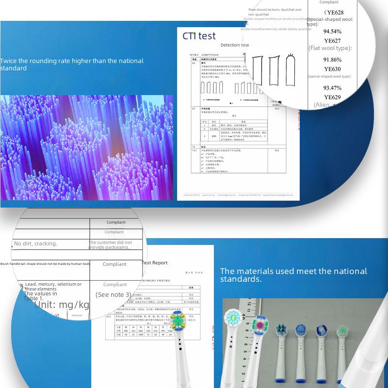 Têtes de brosse à dents électrique à poils souples compatibles pour Oral-B EB17
