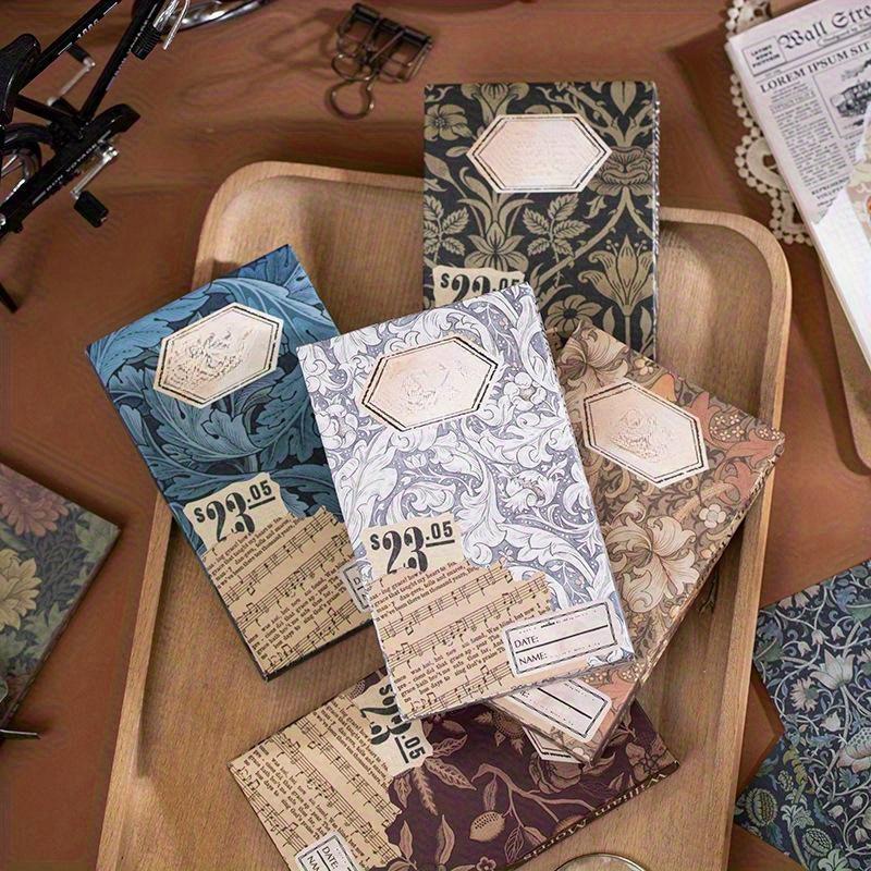 60 adet/kutulu Vintage Edebiyat ve Sanat el çadırı DIY dekoratif temel kağıdı el yapımı Scrapbooking Junk Journal Malzemeleri