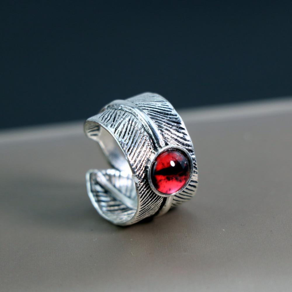 European and American Men's Trendy Metal Ring, Retro Style Cool and Handsome Design Totem Geometric Men's Ring