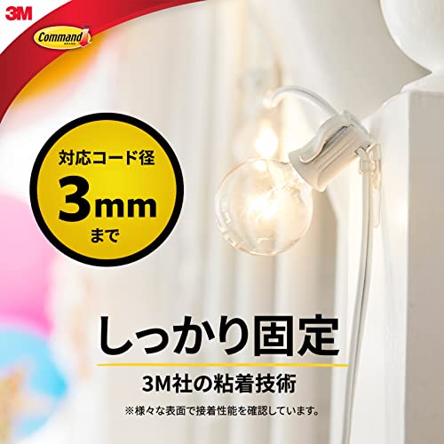 3M Command Hook Cord Clear Mini Size 20 Pieces CMG-SS-CL