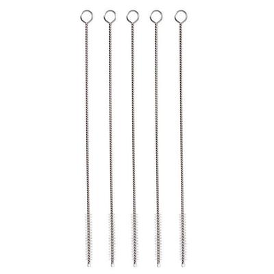 1Pcs Stainless Steel Nylon Straw Cleaning Cleaner Drinking Straws 17Cm Brush