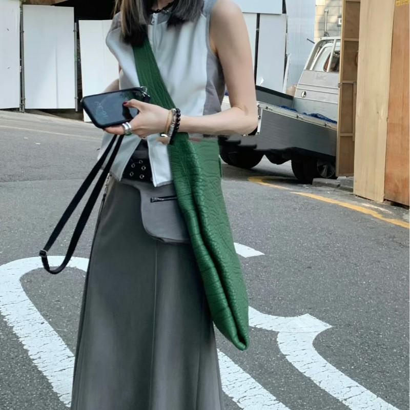 Mona Style Green Tote Bag Large Capacity Casual Shoulder Crossbody Women
