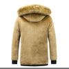 Herren Winter Winddicht Fleece Warm Dicke Jacke Parkas Mantel Herren Mode Kapuzenjacke mit Fellkragen Klassischer Casual Parka Herren
