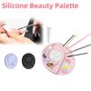 Portable Silicone Cosmetic Palette with Smooth Surfaces for Quick Cleanup and Travel Friendly Makeup Adjustments