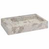 Washbasin Gray 58x39x10 Cm Marble