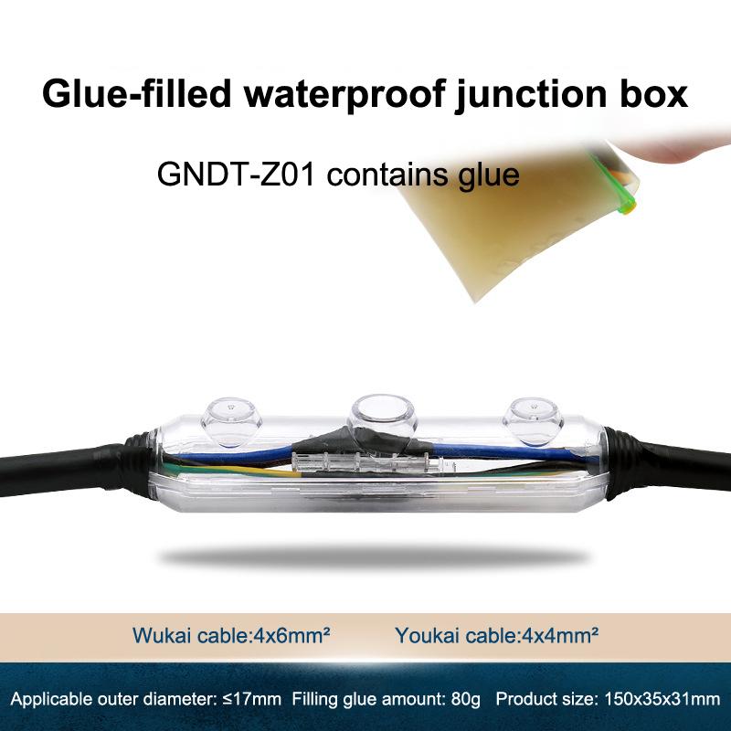Outdoor 1KV Glue Filled Waterproof Junction Box IP68 Rated High Voltage Resistant for Outdoor Cable Wire Connection