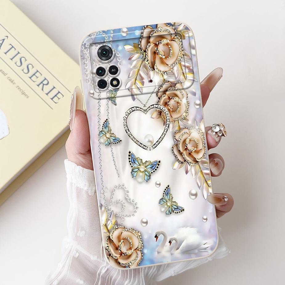 For Xiaomi Poco M4 Pro 4G Case Cute Rabbit Cartoon Cover Shockproof Phone Cases For Xiaomi Poco X4 Pro PocoM4 Pro 5G Soft Fundas