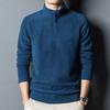 Men's Winter Bottoming Shirt Lapel Solid Color Double-sided Fleece Half-high Collar Sweatshirt Men's Imitation Polar Fleece Warm Zipper Top