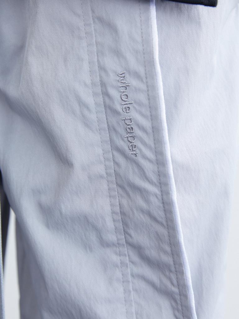 Holpeipeo Nylon Pintuck Track Pants - Grey