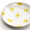 24to3 Nishitomi Ceramics Imari Ware Plate, Tokushichi Kiln, Small Plate, Approx. 11cm (Small), Hana Floral Design, Yellow, Made in Japan, 480116