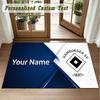 Crystal Velvet Square Rug Custom NameHamburger SV Pattern Non Slip Home Floor Decor Rug