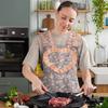 Home Aprons, Canvas Straps, Heart-shaped Floral Aprons