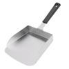 Pelle à Plancha en Acier Inoxydable Grande avec Manche Pelle à Aliments Robuste Bords Biseautés Spatule à Plancha Grill Plat BBQ