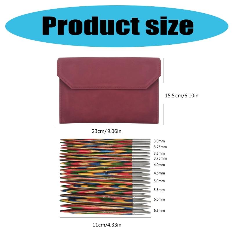 Interchangeable Circular Needle Set with Case and Accessories 3mm-6.5mm Circular Knitting Needle Knitting Tool