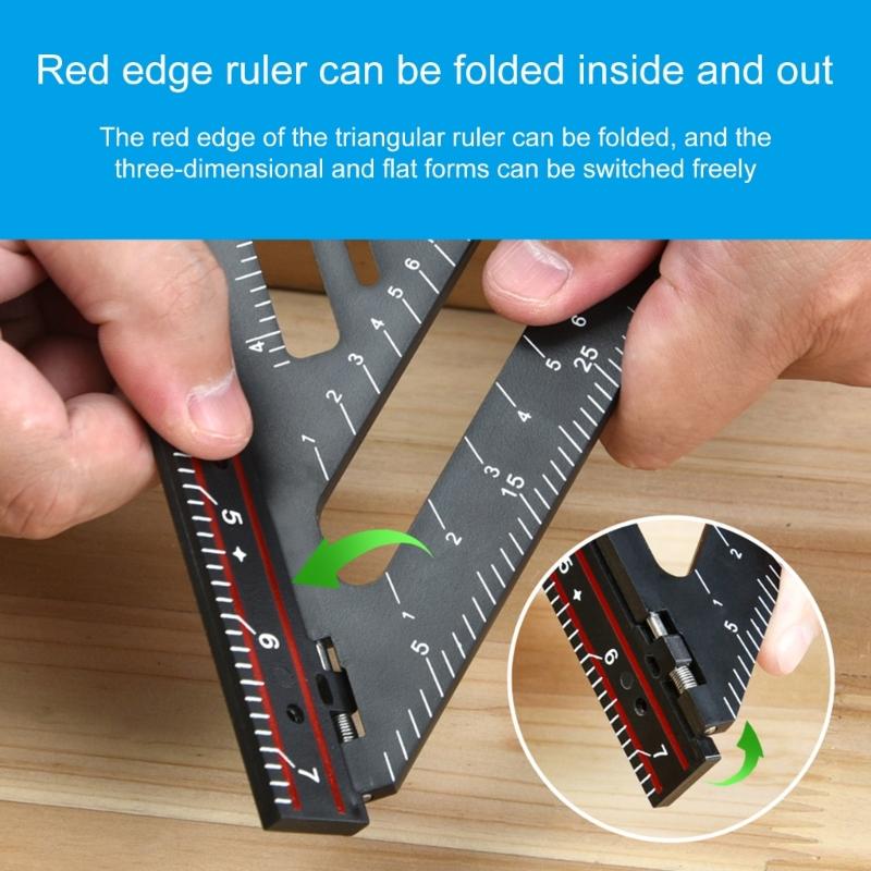 Easy To Carry Architectural Drafting Triangles Ruler With Positioning Bar For Accurate Drafting & Layout Measuring Tool
