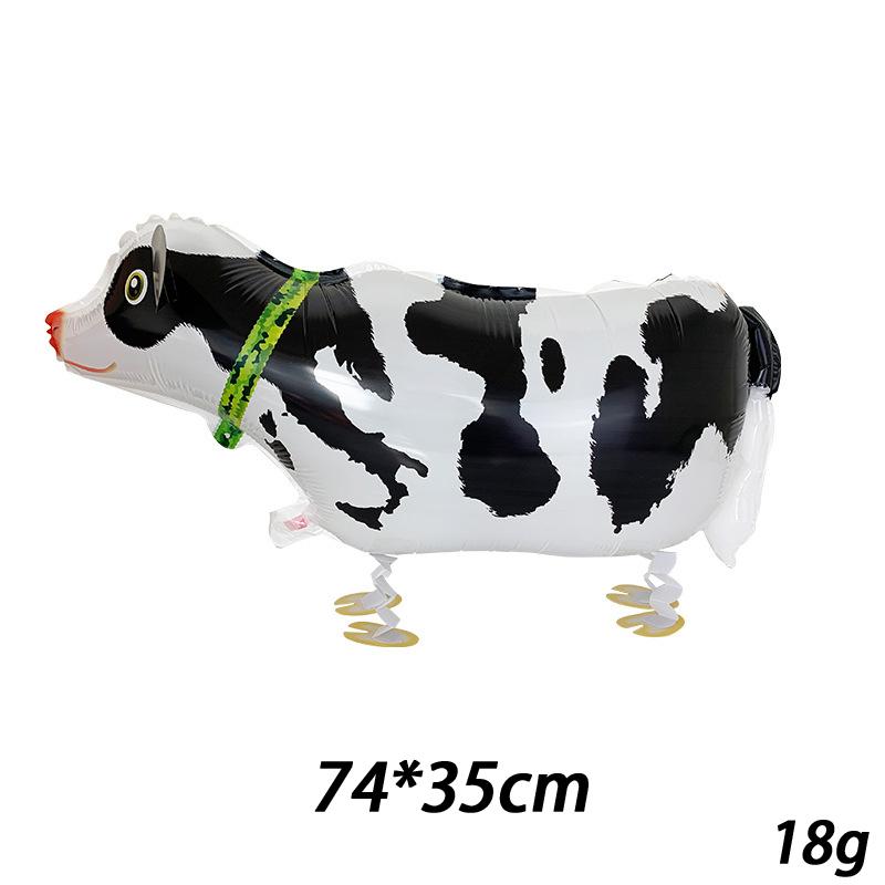 

Cartoon Animal Stand Up Aluminum Film Balloons Wheeled Walking Animal Birthday Party Decoration