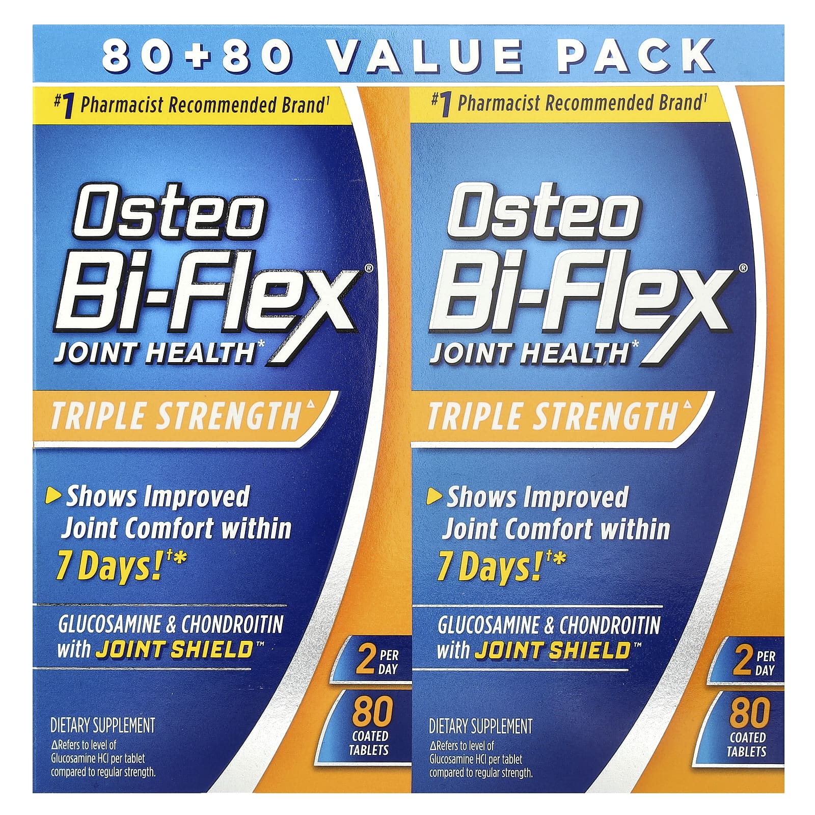 

Osteo Bi-Flex, Joint Health, 3X Strength, 2 Pack, 80 Tablets Each Coated