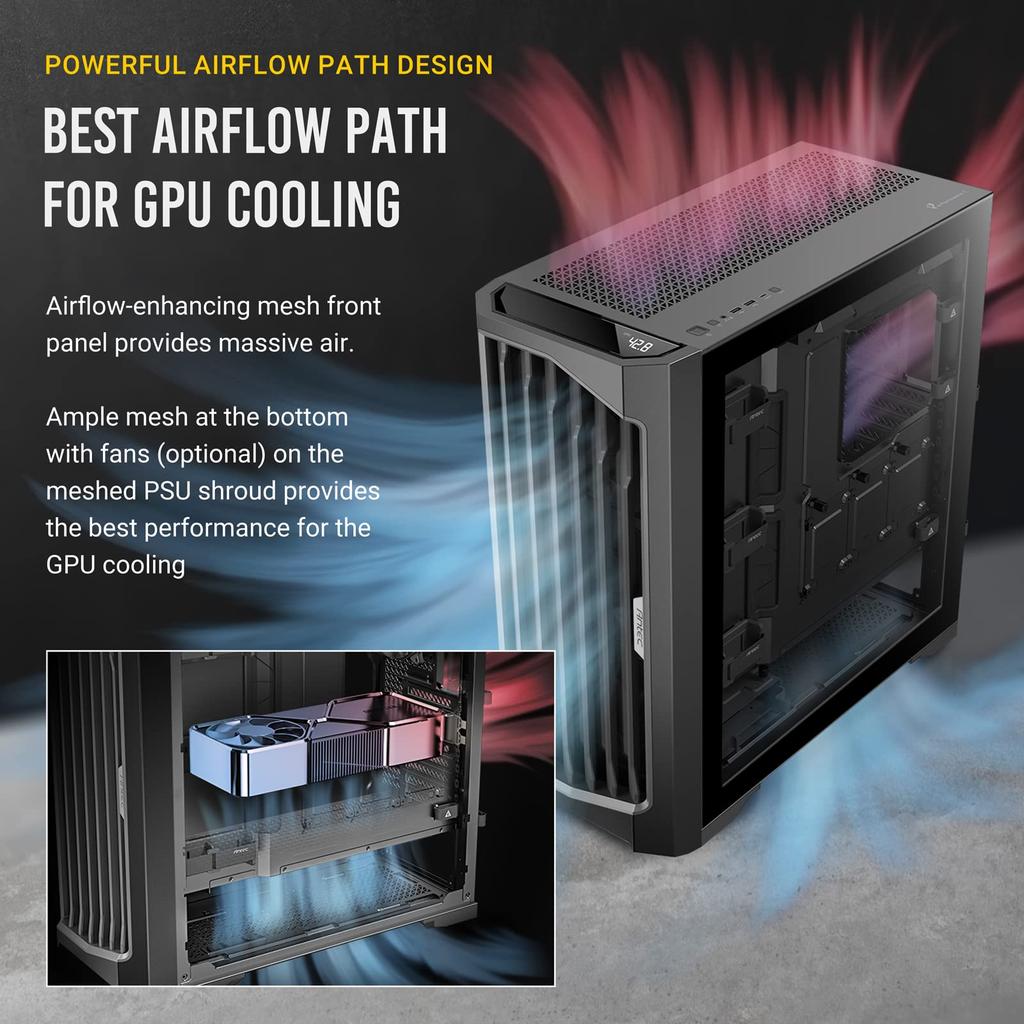ANTEC Performance 1 FT PC Case: A fully-tower PC case with 4mm thick tempered glass side panels for superior cooling. Antec Full-Tower E-ATX HIGHLY