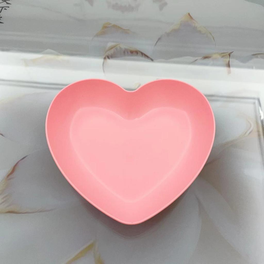 Heart-shaped Bone China Snack & Peel Plate