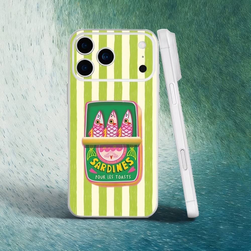 

Sardines Fish Cans Art Phone Case For iPhone 17,16,15,14,13,12,X,XS,Pro,Max,Plus,E,Air,Mini with Magsafe Magnetic Frosted Clear iPhone13mini