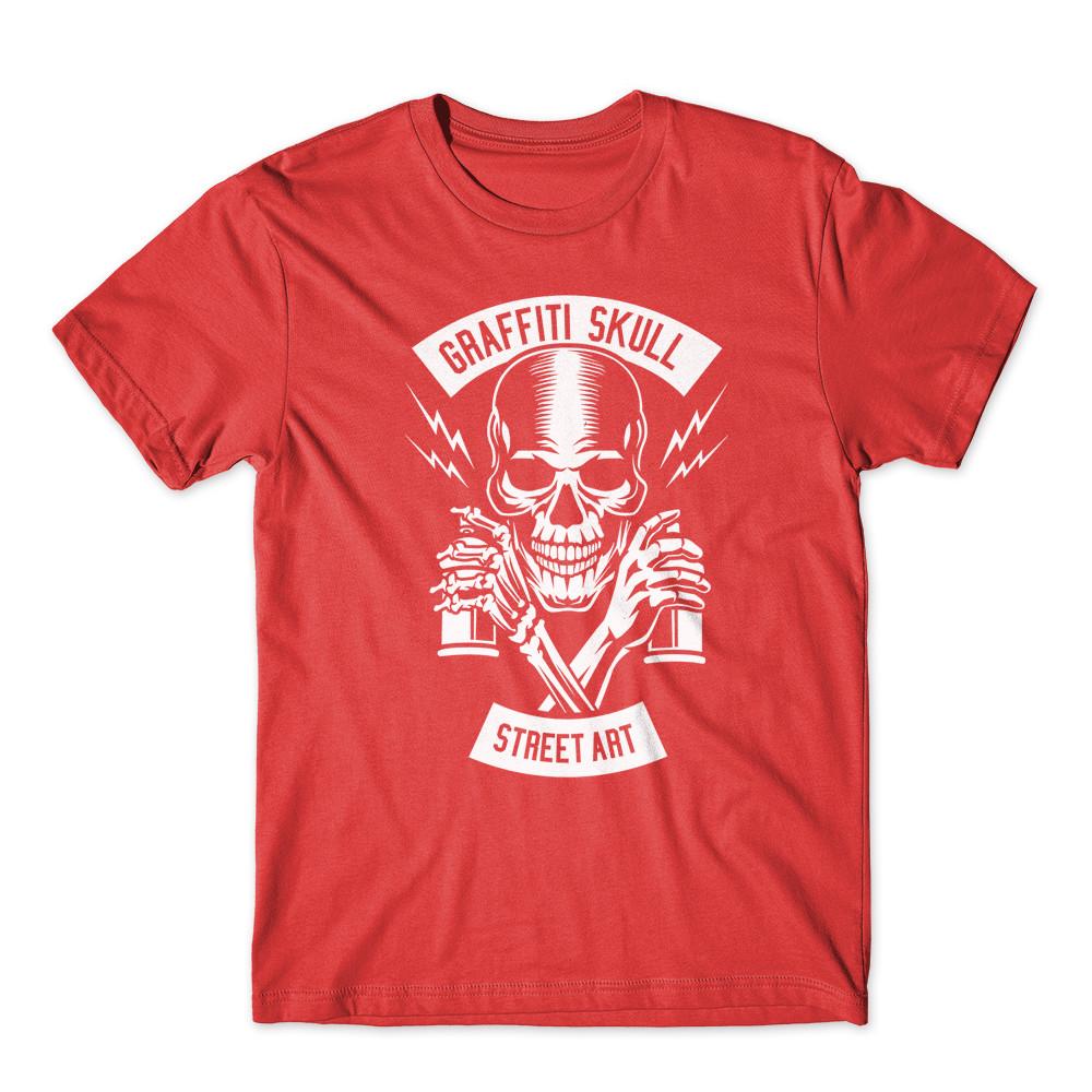 Graffiti Skull T-Shirt 100% Cotton Premium Tee New S